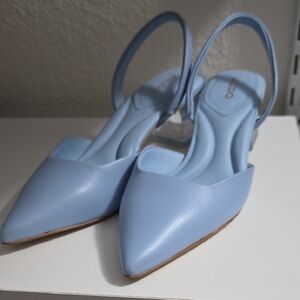 Aldo Light Blue Slingback Heels